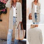 Naiste Boho Patchwork kardigan-pikk kampsun, eest avatud kootud kampsun XL valge