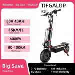 TifgalopK8 Electric Scooter 6000W Dual Motors 60V38Ah li-ion Battery 12 Inch Off-Road Tires Foldable Electric Scooters with seat