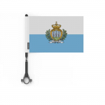 Drapeau - Saint-Marin - 14 x 21 cm - 5 t&uuml;kki - Pol&uuml;ester - J&auml;lg, rekto/verso