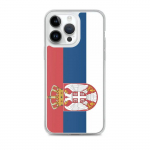 Coque iPhone &ndash; Drapeau Serbie &ndash; iPhone 14 Pro Max &ndash; Souple &ndash; Mitmev&auml;rviline &ndash; TPU l&auml;bipaistev
