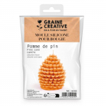 Moule en Silicone pour bougie pl&acirc;tre ou r&eacute;sine Pomme de Pin valge