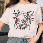 Jaapani anime Ahegao T-s&auml;rk naiste Harajuku Boku No Hero Academia T-s&auml;rk Senpai Funny T-s&auml;rk L valge