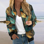 Naistele m&otilde;eldud jakid pikkade varrukatega, kerge lukuga, k&auml;rbitud tr&uuml;kiga &uuml;ler&otilde;ivad vabaaja taskutega tepitud jakid XXL