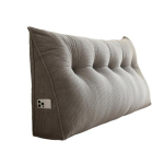 Voodipeatsi kiilupadi Sametine Kolmnurkne Voodipeatsi Padi K&uuml;lgm&uuml;tsiga Ergonoomiline Seljatugi 80cm hall