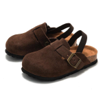 Moodne Kidmi Uued Laste Suede Klapid Sandaalid V&auml;ikelaste Klapid Poiste T&uuml;drukute Sandaalid Korgist Reguleeritava Pandlaga Mules Armsad Kodu Laste Sandaalid 15cm kohv