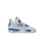 Air Jordan 4 Retro GS Military Blue 2024 Laste tossud Valge Off-White Neutraalhall HF4281-141 37.5 white