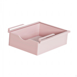 Hanging Basket for under Shelf Use, Space Efficient Closet Organizer Bedroom Items roosa