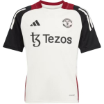 Adidas Tiro 24 Manchester United Treening Triibuline Minimalistlik Mitmek&uuml;lgne Spordis&auml;rk L&uuml;hikeste Varrukatega Jalgpallis&auml;rk Meeste Topid Kreemjas Must JE3726 XL