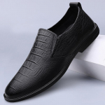 Moodsad Krokodillimustriga Meeste Ehtsa Nahast Mokassiinid Jalutamiseks Mehelikud Lamedad Mugavad Mokassiinid Slip-On Kontorikingad Business Casual Kingad 37 must