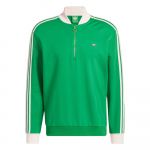 Adidas Originals 3-Triibuline 1/4 t&otilde;mblukuga dressipluus Golfi seeria Moodne mitmek&uuml;lgne mugav triibuline pikkade varrukatega dressipluus Meeste dressipluus Roheline JP2061 S