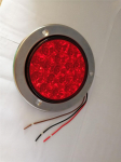 16 LED-iga 12V 24V &Uuml;mmargused L&auml;bipaistva Klaasiga Punased Tagatuled Tagurdustuled Veoautole, Haagisele, Matkaautole 2 tk
