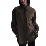 Nike SS25 24.7 T&auml;iuslikult veniv &Uuml;hev&auml;rviline Pehme Liibuv Mugav Hingav Pikkade Varrukatega S&auml;rk Naiste s&auml;rgid Pruun HM8385-004 S