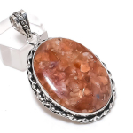 Natural Orange Aventurine 925 Sterling Silver Jewelry Pendant 2.13 n9h55