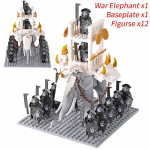 MOC Keskaja lotr Figuurid Ork S&otilde;durid R&ouml;&ouml;vel Vargr Hunt Elevant Ratsu R&uuml;&uuml;tlid Ehitusklotsid Klotsid M&auml;nguasjad lastele kingitused