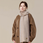 JIUMU Women's Wool Blend Color-Block Knit Scarf One Size