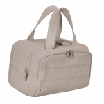 Cosmetic Bag Travel Toiletry Multifunctional Make up Organizer with Dividers for Business Trips brown