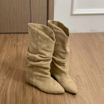 Talvine Mood Volditud Naiste P&otilde;lvp&uuml;ksid Terava Ninaga Sisemine T&otilde;stmine Kingad T&auml;navastiil Moodne Pikk Naiste Saapad 39