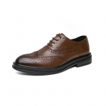 brogue Meeste Oxford kingad Moodne minimalistlik disain V&auml;ljas vaba aeg &Auml;ripidu Meeste pulmad Paeltega Pruun Uued kingad 38 pruun
