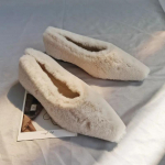 Mood terava ninaga karusnahast baleriinad naistele talvised soojad pl&uuml;&uuml;sist madalad mokassiinid daamidele l&uuml;hikesed karvased &uuml;hev&auml;rvilised mokassiinid kleidikingad 35