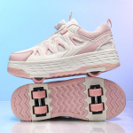 Laste Neljarattalised Spordisaapad Rulluisutamiseks Saab Peita Lamedate Tennisteks Jalatsid Laste Spordijalatsid Jalatsid 29 roosa