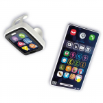 T&eacute;l&eacute;phone et Montre - KD - Mon T&eacute;l&eacute;phone et sa Montre Fitness - Imitation r&eacute;aliste pour les tout-petits valge