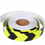 5cm*10m Fluorestseeriv Peegeldav Teip V&auml;litingimustes Veekindel Nool Twill N&auml;htavus Helkurid Oht Hoiatus Kleepuv Ohutus Kleebis