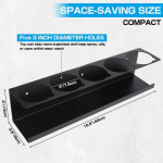 Pihustusv&auml;rvi korraldaja &Otilde;lituspurkide hoiuriiul 5 purgiaugu riiul Terasest aerosoolv&auml;rvipurgi riiul Korraldaja Aerosoolv&auml;rvipudeli hoidja none must