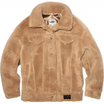 UGG &uuml;hev&auml;rviline rev&auml;&auml;riga &uuml;he n&ouml;&ouml;biga pikkade varrukatega jakk naistele jakid helepruun 1113951-CAM S