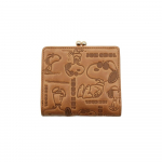 Nadaya vin PEANUTS Snoopy kl&otilde;psuga kahepoolne rahakott Joe Cool monogrammiga beež, ehtsast lehmanahast, K100 x L100 x S30mm, 73008