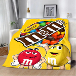 Multikas &scaron;okolaad M-M&M's logo tr&uuml;kitud tekk Piknikutekid Soe tekk Pehme mugav tekk Kodu reisimine s&uuml;nnip&auml;evakingitus 30x40in