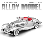 1/18 Mercedes-Benz 500K 1936 Sulamist Valatud M&auml;nguauto Mudel Heli ja Valgusega Laste M&auml;nguasi Kogumisobjekt S&uuml;nnip&auml;evakingitus