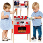 Jouet de cuisine en bois - MOLTO - My First Kitchen - Rouge - Mixte - 10 accessoires punane