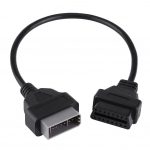 OBD2 Adapterkaabel Diagnostikakaabli Pistik Muundurpistik 14 Pinilt 16 Pinile Plastik must