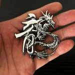 3D Metall Kroom Hiina Draakoni T&auml;hem&auml;rk Auto Embleem M&auml;rk Kleebis