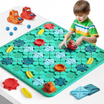 Burgkidz Loogiline Teeehitaja Lauam&auml;ng 56x56cm Suur Lab&uuml;rindipuzzle Mitme m&auml;ngijaga Pere Interaktiivne M&auml;nguasi Kingitus Poistele T&uuml;drukutele Vanus 4+ 38 cm x 38 cm