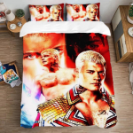 Cody Rhodes Voodipesukomplekt, American Nightmare Cody Rhodes Tekikott Padjap&uuml;&uuml;r T&auml;iskasvanu Poiss T&uuml;druk Magamistoa Kaunistus Lastekingitus 135x200cm-2pcs