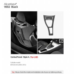 BMW E90 E92 E93 3. seeria jaoks Valmistatud Alcantara materjalist Keskkonsooli K&auml;igukangi Paneeli Sisekujunduse Kleebis Auto Siseviimistluse Tuuningtarvikud Black 9002