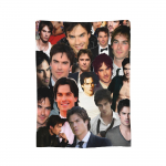 Damon Salvatore Tekk Fliis K&otilde;ik hooajad The Vampire Diaries Ian Somerhalder &Otilde;hukesed visketekid Voodipesuks Auto Voodikatted 30x40in