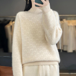 Naiste kampsun 100% villane MODERN UUS SAGA Turtleneck trikoo Pullover Paks talvedžemprid Naiste kootud topid XL valge