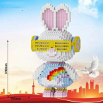 Kawaii 3D DIY pesukaru j&auml;nes ehitusklotside m&auml;nguasi pruun muusika karu b&auml;ndi pidu figuur mudel naljakas looma kokkupanek s&uuml;nnip&auml;evakingitus