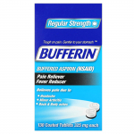 Bufferin, puhverdatud aspiriin (NSAID), tavaline tugevus, 650 mg, 130 kaetud tabletti (325 mg tableti kohta)