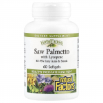 Natural Factors, HerbalFactors, Saepalmi ja l&uuml;kopeen, 60 pehmet kapslit