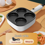 T&auml;isautomaatne elektriline pannkoogimasin ja praadimispann munadele - Uus kodune hommikus&ouml;&ouml;giseade Electric Four-Hole Breakfast Maker without Gifts