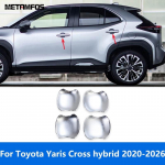 Toyota Yaris Cross h&uuml;briidile -2024 2025 2026 Kroomitud k&uuml;ljeukse k&auml;epidemekauss Kattekate Kaunistus Kaitsekork Tarvikud Auto stiil
