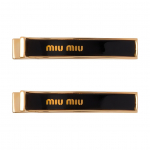 Miu Miu Lihtne Vabaaja Mood Mitmek&uuml;lgne Metallist Juukseklamber Naiste aksessuaarid 5JF1362F6TF0002 Basic Packaging-Box Not Included,F,Black