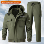 Outdoor Autumn and Winter Plus sametist paksendatud kombinesoonid, mis sobivad meeste k&uuml;lmakindel soe jope vetth&uuml;lgav XS