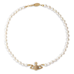 Vivienne Westwood Mini Relief Kaelakee Naiste kaelakee Valge Kuld 63030006R122R122 Box