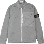 Stone Island Ss25 Nylon Metal &Uuml;hev&auml;rviline Logo Plaaster T&otilde;mblukuga Pikkade Varrukatega Jakk Meeste jakid H&otilde;be-Hall K1S1512000-05S0019-V0061 M