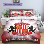 Sunderland Football Club logoMuster Voodipesu, Tekikomplekt Tekikate Padjap&uuml;&uuml;r Kodu S&uuml;nnip&auml;evakingitus (1 * tekikott + 2 * padjap&uuml;&uuml;ri, ilma s&uuml;damikuta) 135x200cm white