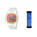 Casio G-Squad G-Shock Ice Tough Series LED-kellakarp V&auml;ike ruudukujuline pooll&auml;bipaistev Kvartsliikumine Vaikerihm Meeste kellad Oranž DW-5600LS-7A White Orange